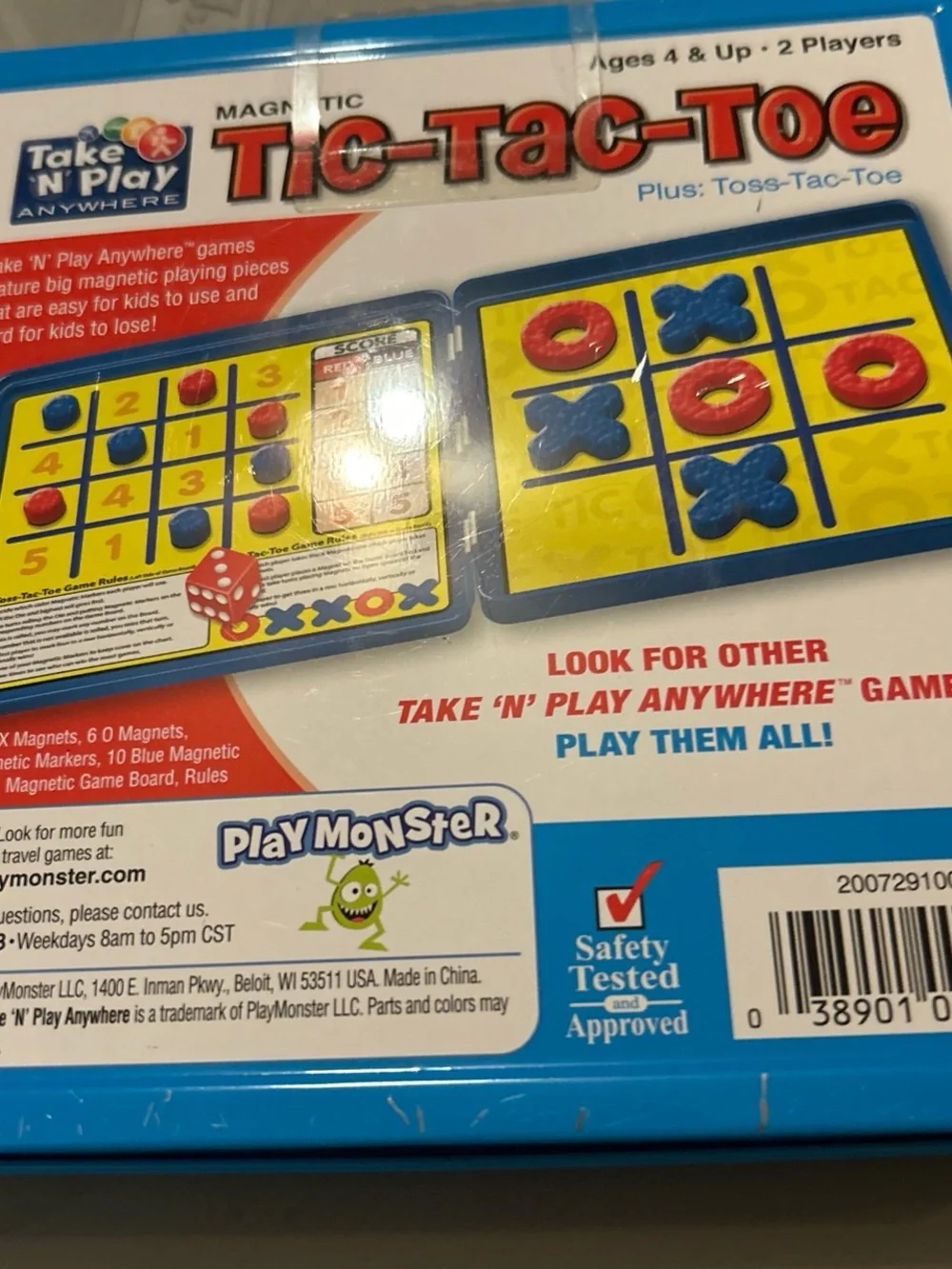 Take N Play Magnetic Tic-Tac-Toe Travel Game - Blue & Orange
